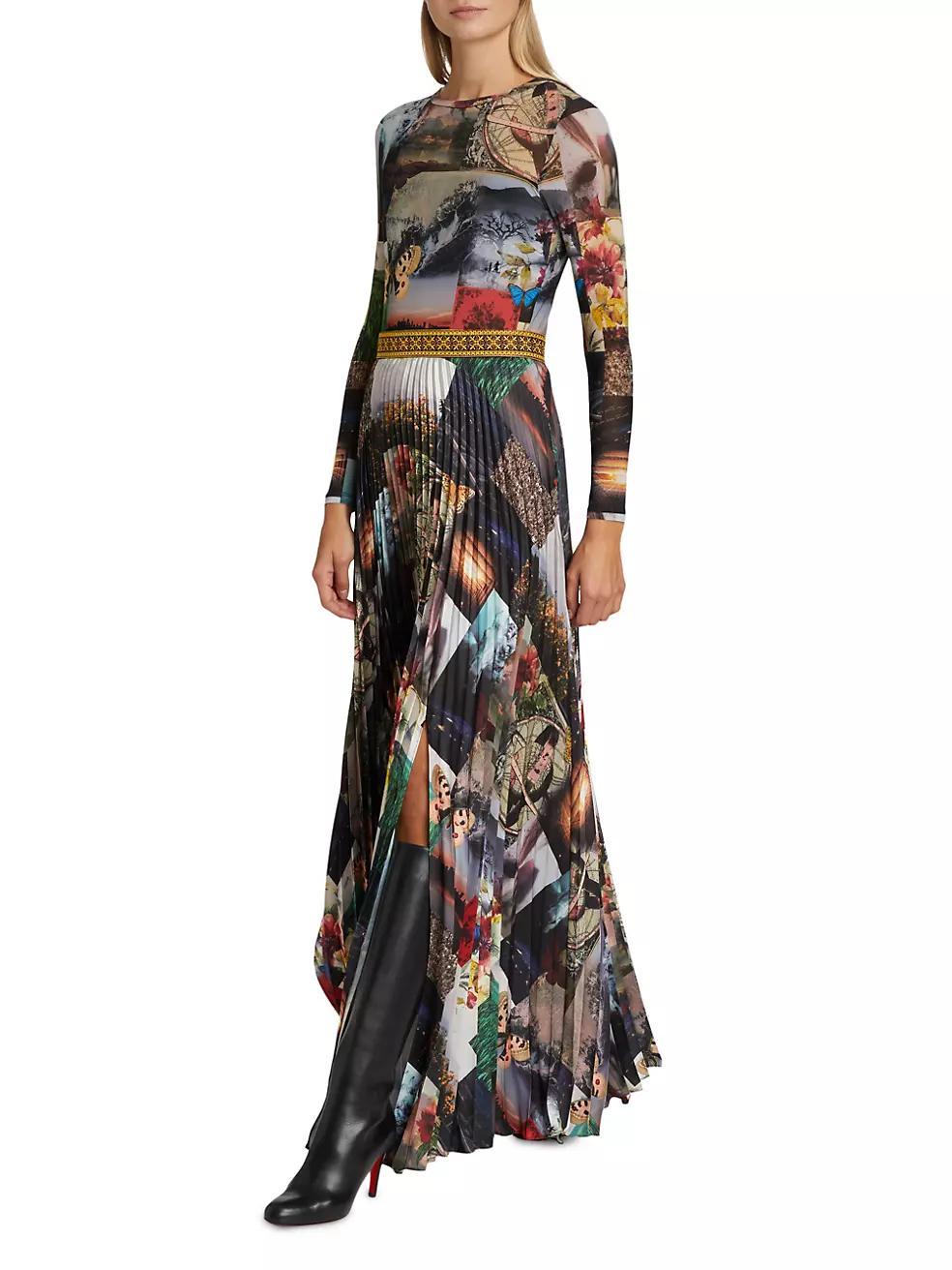 Ivey Sunburst Pleated Maxi Dress Product Image