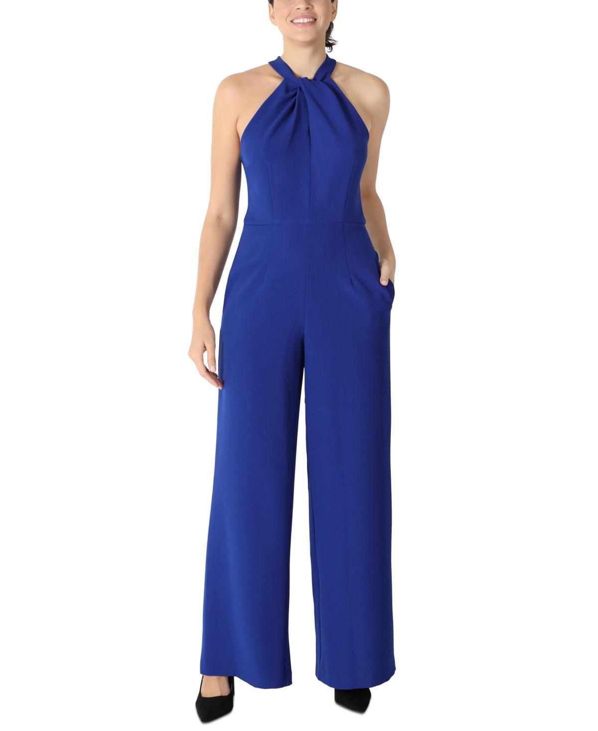 julia jordan Twist-Front Halter Jumpsuit Product Image