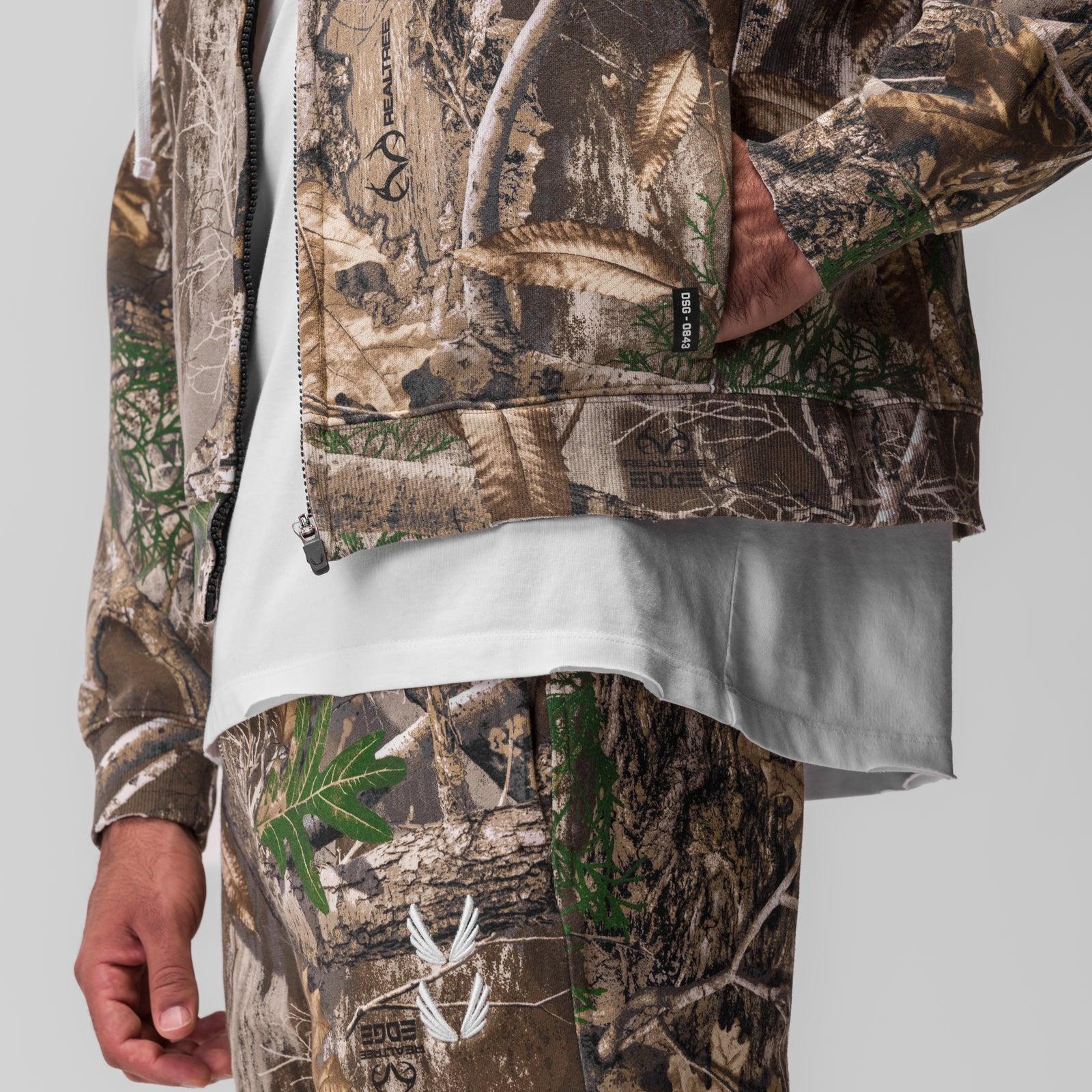 0843. Tech Essential™ Distressed Full Zip Hoodie - Realtree® Camo "Training Division" Product Image