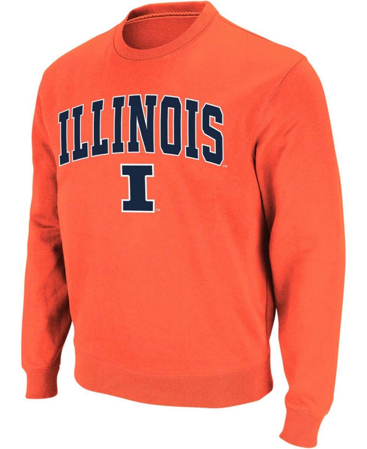 Mens Colosseum Illinois Fighting Illini Arch & Logo Crew Neck Sweatshirt Product Image