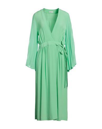 DRIES VAN NOTEN Dooley Silk-blend Wrap Midi Dress In Light Green Product Image