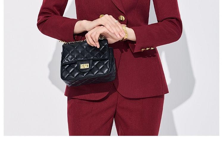 Lapel Collar Plain Double Breasted Blazer / Mid Rise Plain Dress Pants Product Image