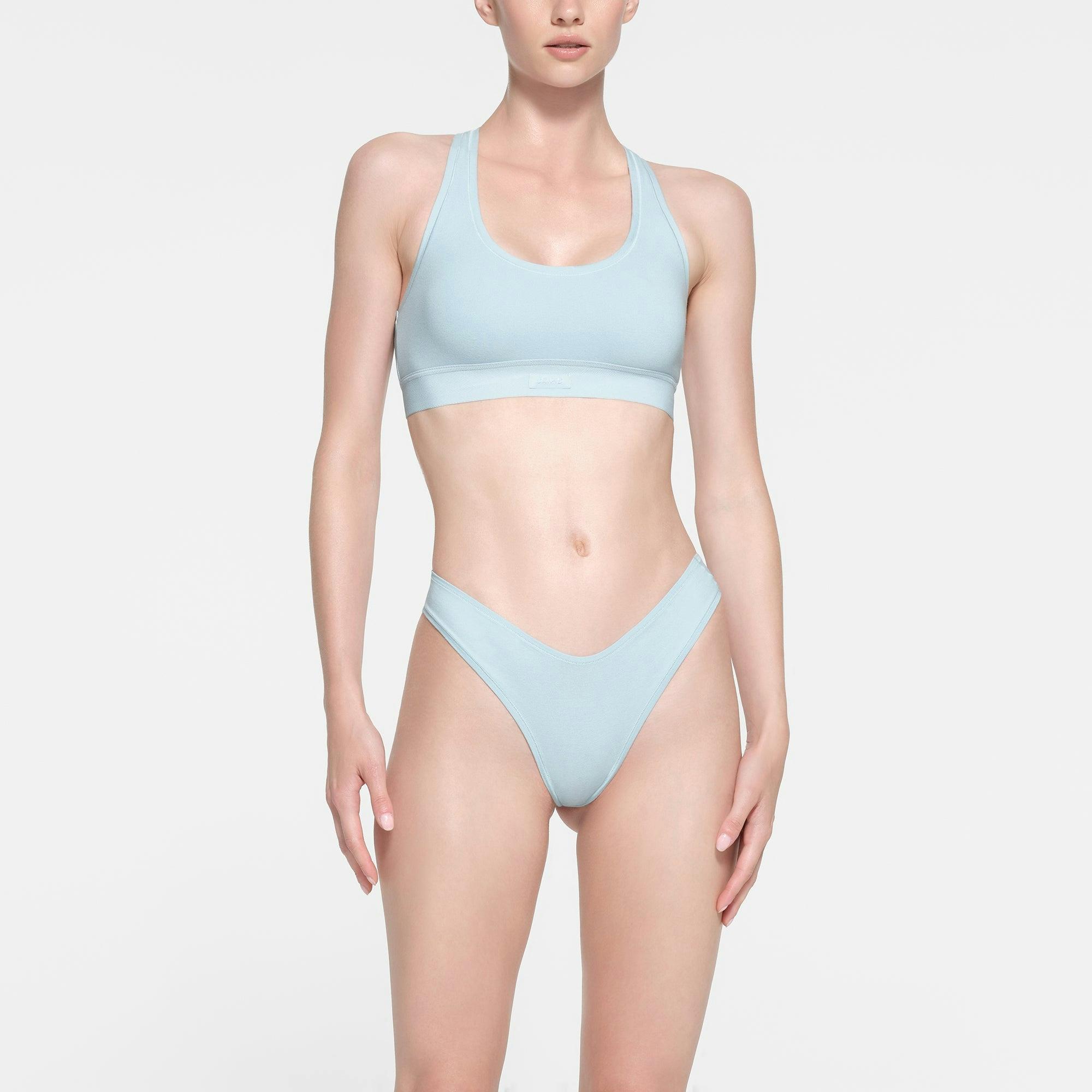 COTTON JERSEY RACERBACK BRA | OPAL Product Image