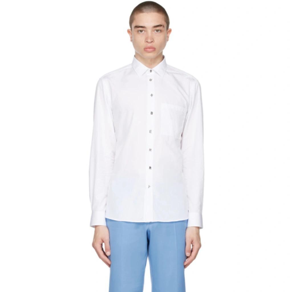 White Slim-fit Logo Detail Shirt product image