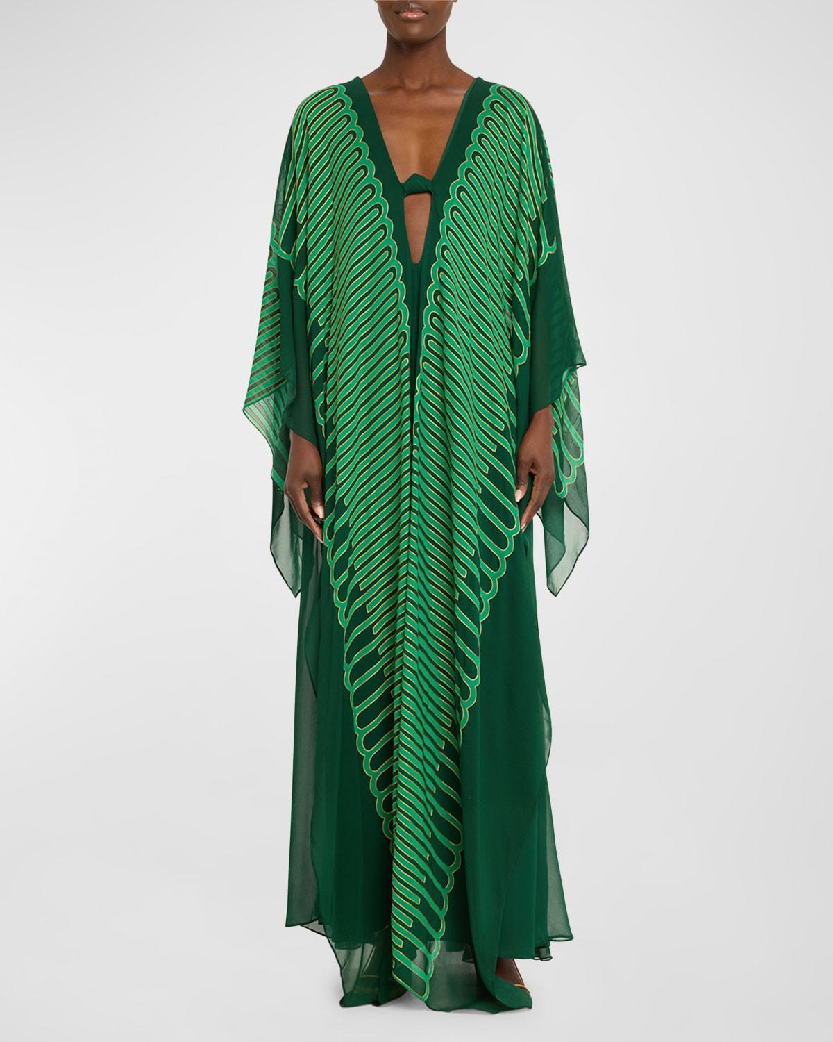 Tejiendo El Tropico Silk Tunic Dress Product Image