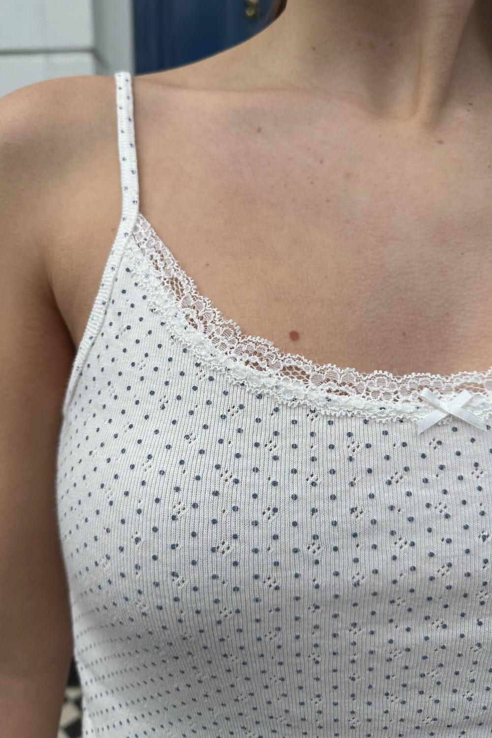 Skylar Polka Dot Eyelet Lace Tank Product Image