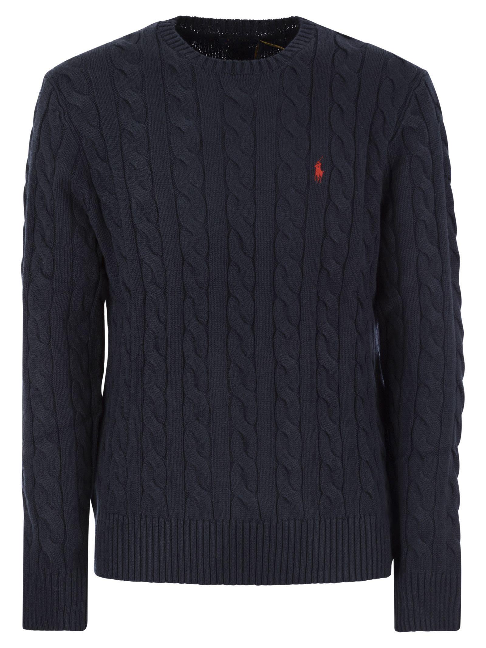 POLO RALPH LAUREN Plaited Cotton Jersey In Blue Product Image