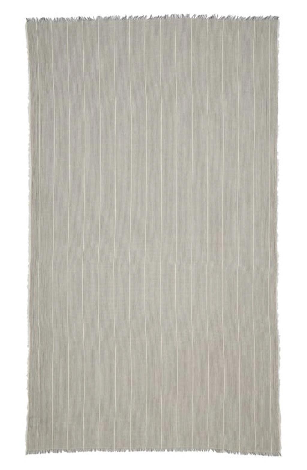 Micro Stripe Cotton Scarf In Gray product image