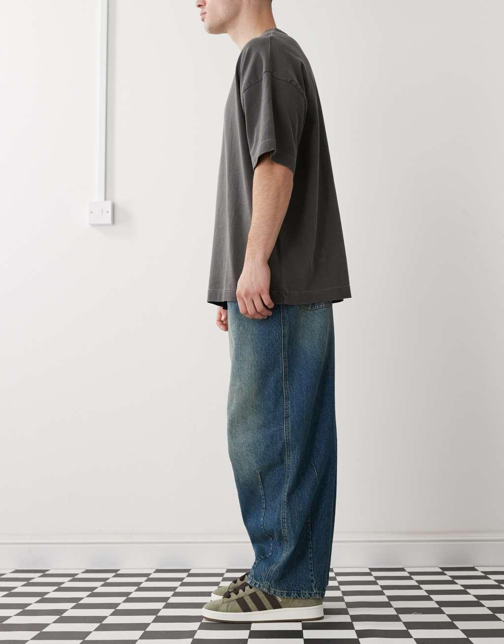 COLLUSION X004 balloon jeans in greencast Product Image