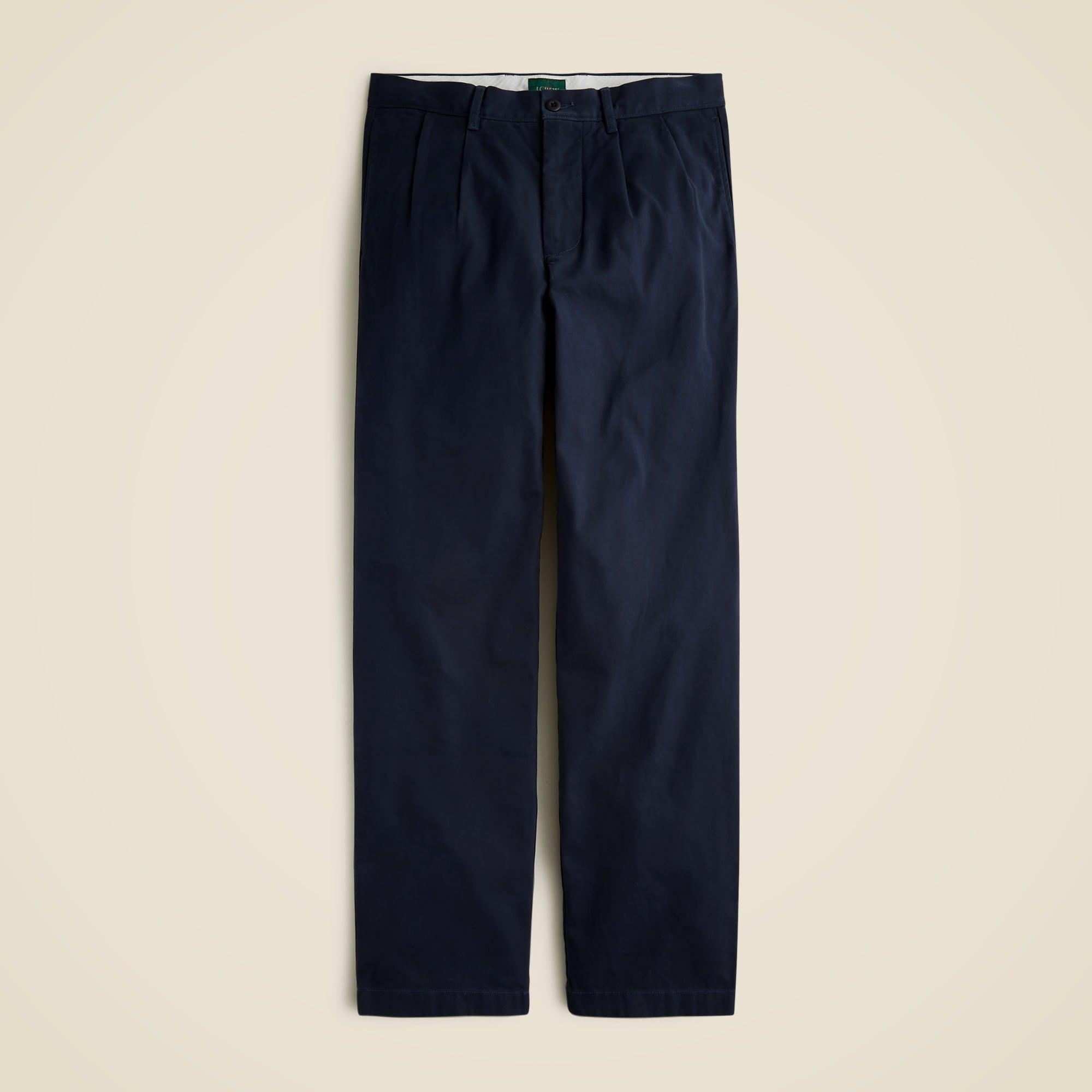 Classic double-pleated chino pant Product Image