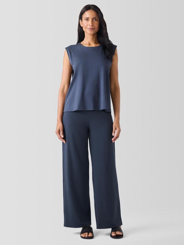 EILEEN FISHER Pima Cotton Stretch Jersey Wide-Leg Pantfemale Product Image