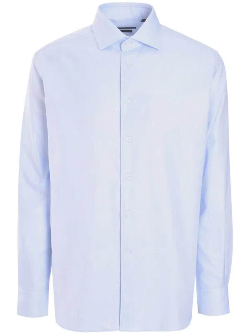 Mini-checked Shirt In Blue Product Image