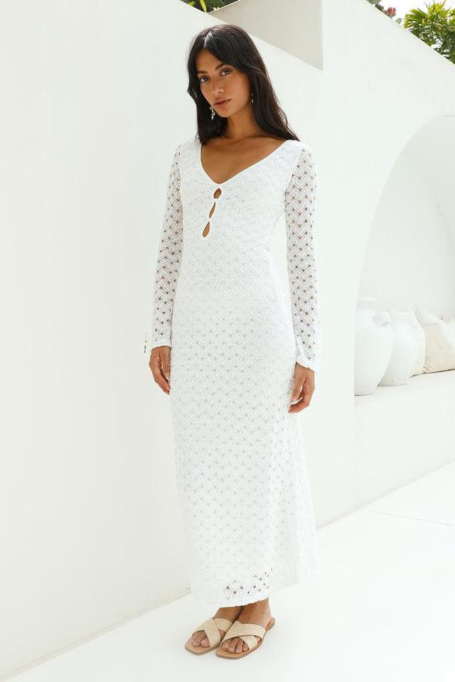 Ivory Moon Maxi Dress White Product Image