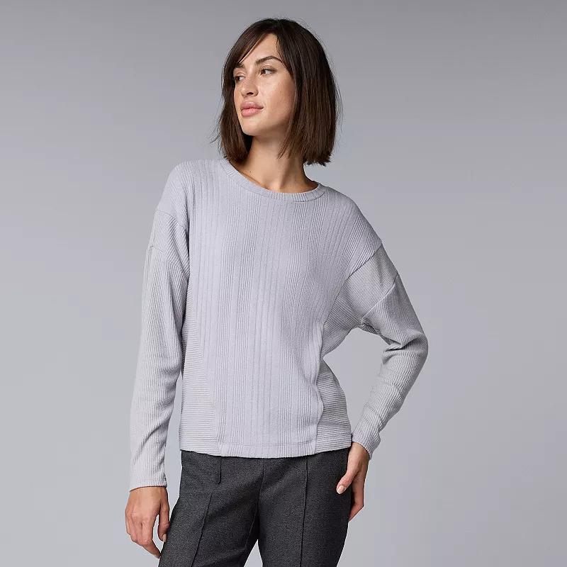 Womens Simply Vera Vera Wang Dolman Rib Knit Top Product Image