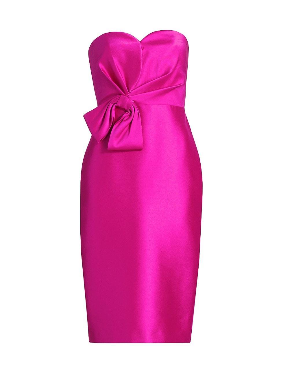 Womens Satin Sweetheart Strapless Midi-Dress Product Image