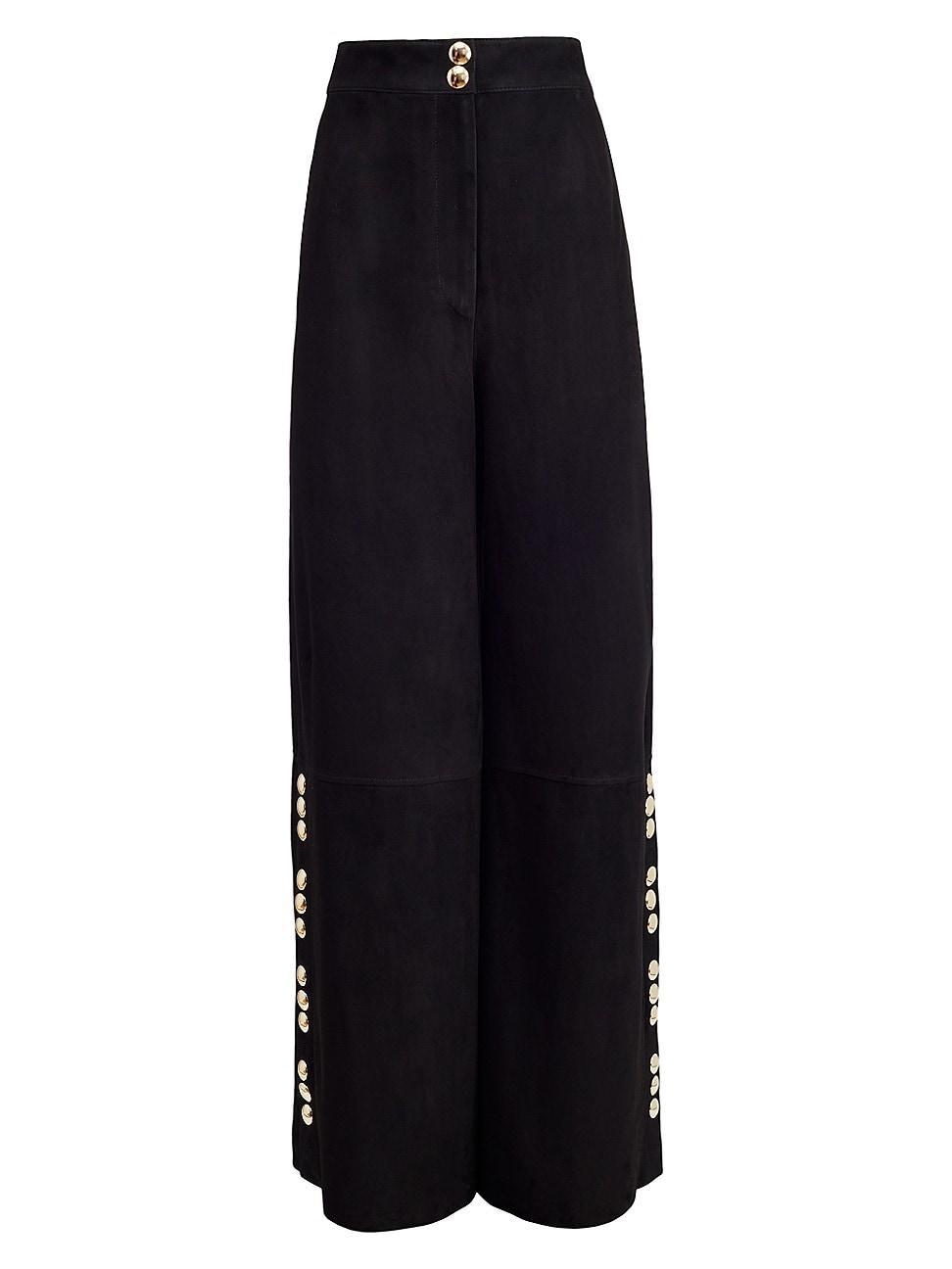 Womens Krisla Suede Wide-Leg Pants Product Image