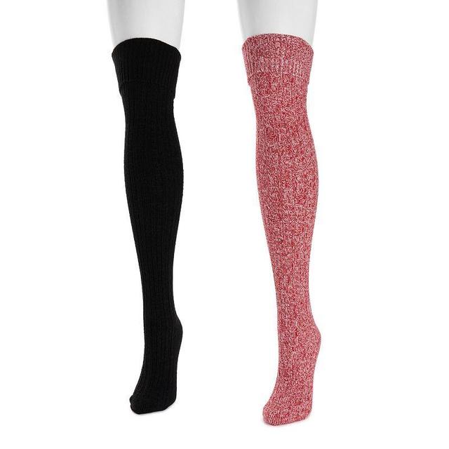 Womens MUK LUKS Marl Over-the-Knee Socks 2-Pack Product Image