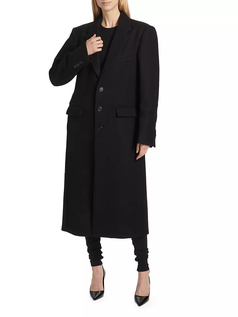 Single-Breasted Wool Coat Product Image