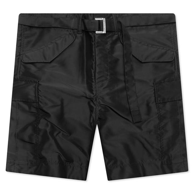 Nylon Twill Shorts - Black Male Product Image