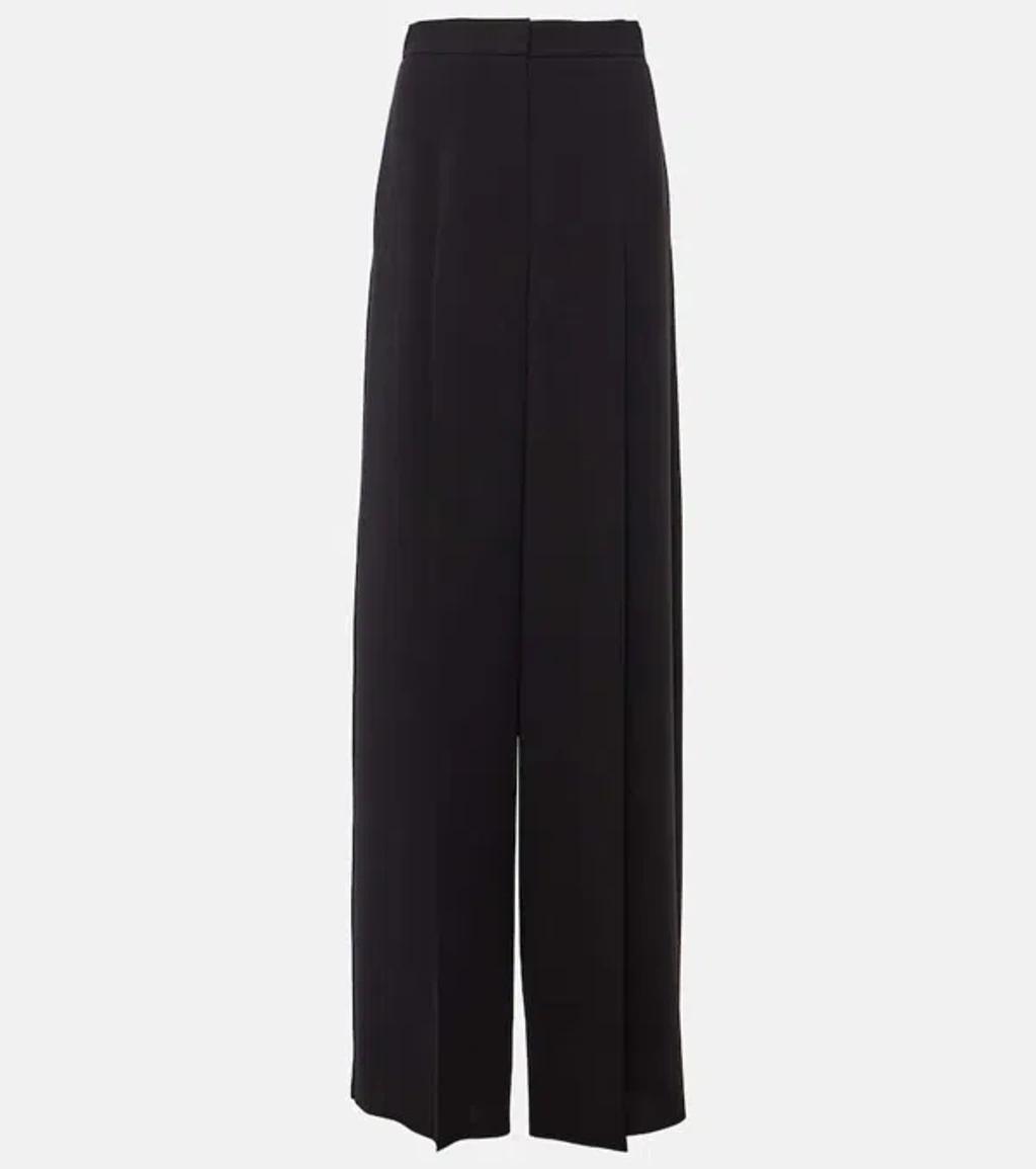 MAX MARA Pleated Cady Wide-leg Pants In Black product image