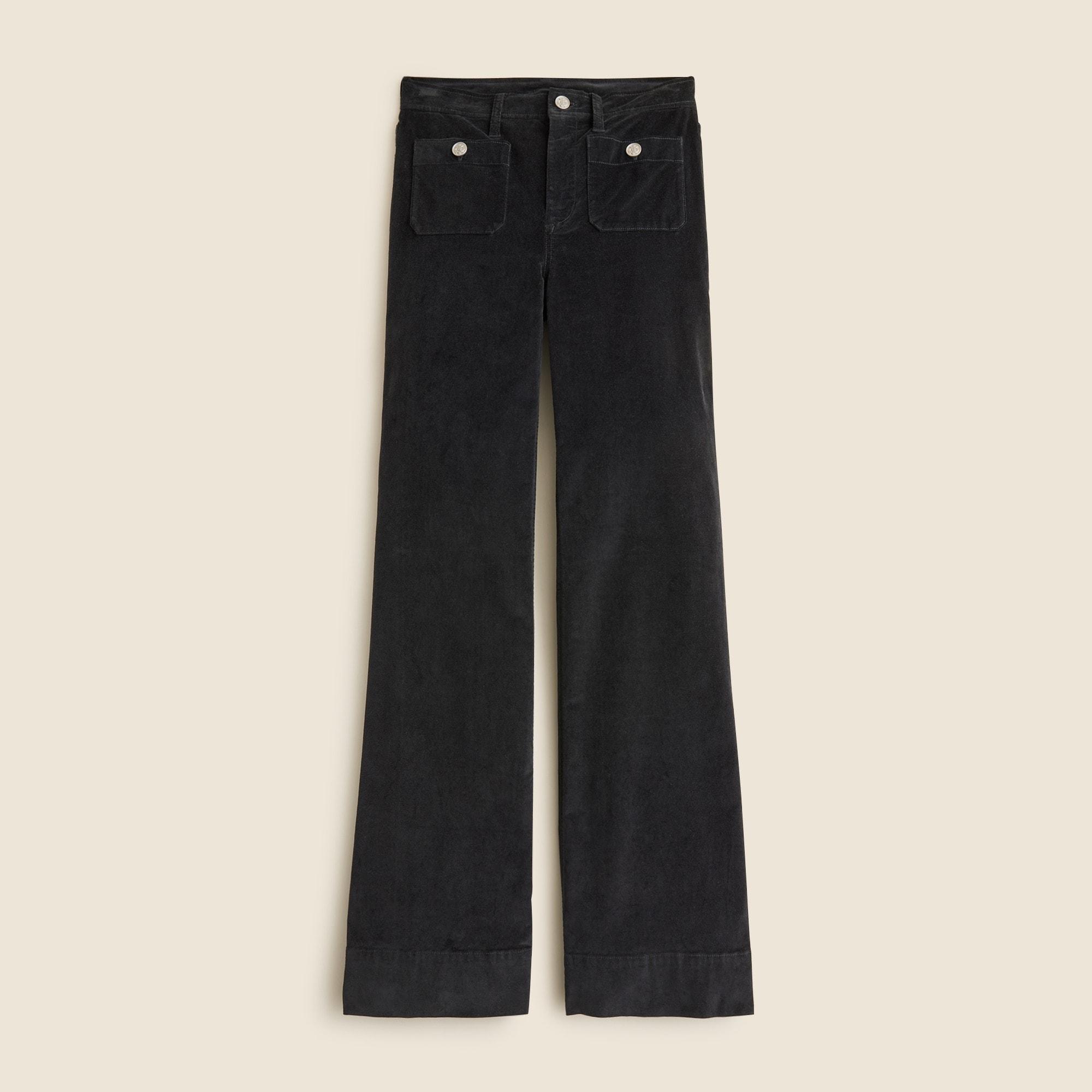 Wide-leg velvet sailor trouser Product Image