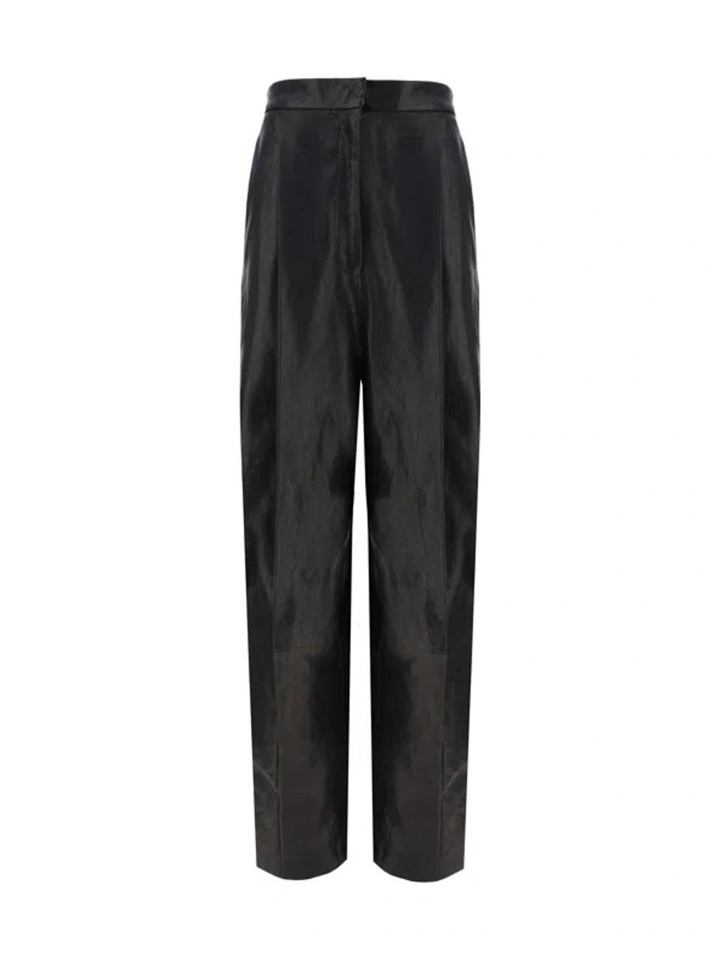 Logo-plaque Straight-leg Trousers In Black Product Image