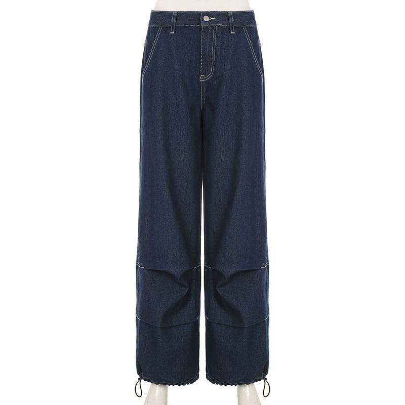 Low Waist Wide-Leg Baggy Jeans Product Image