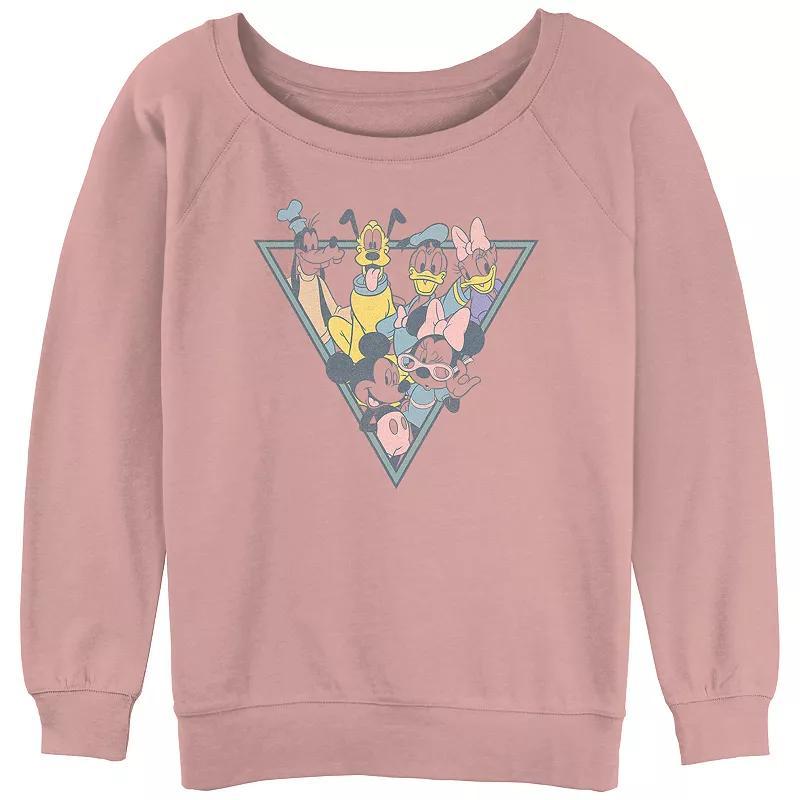 Disneys Mickey Mouse And Friends Colors Popping Juniors Graphic Slouchy Terry, Womens Product Image