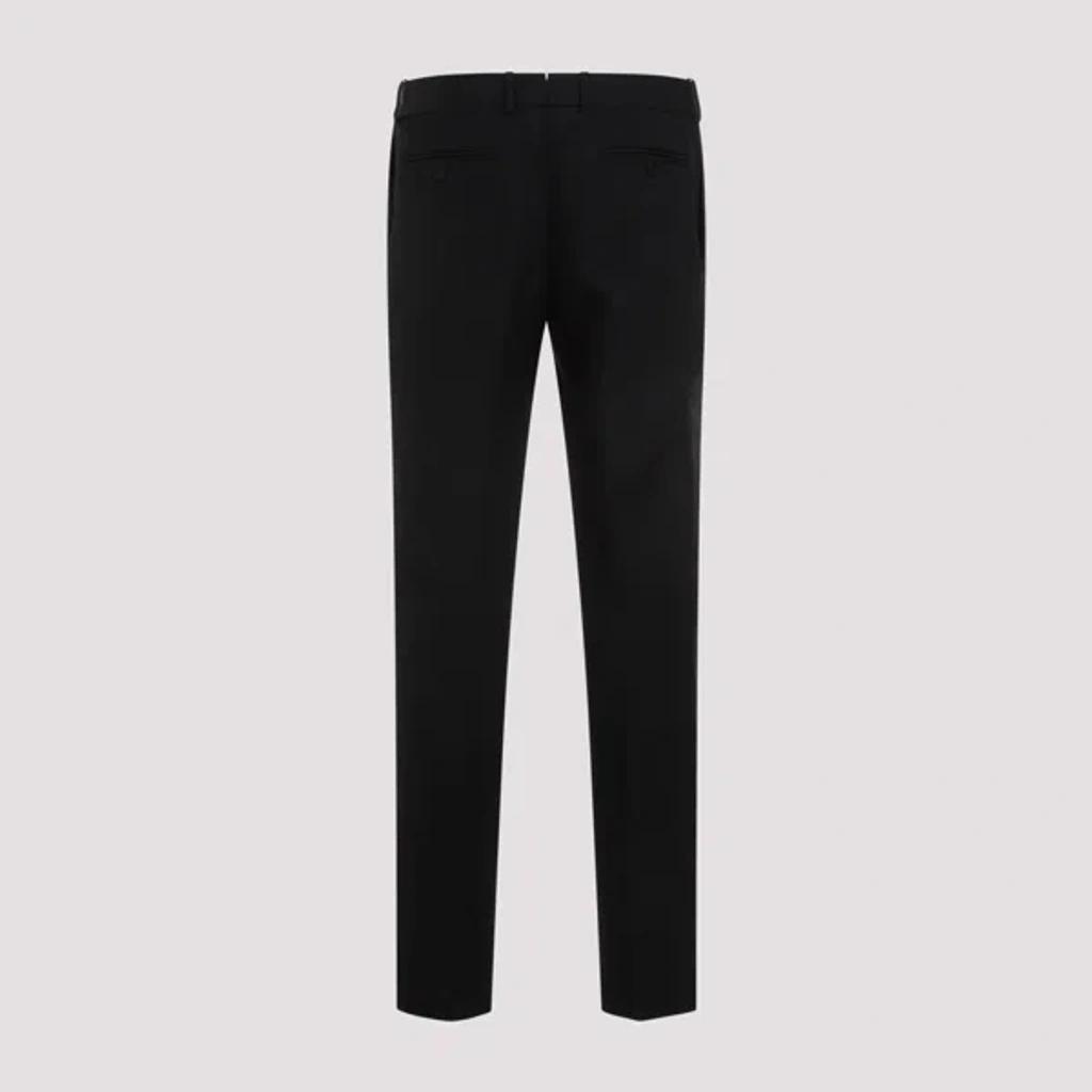 Black Wool Cigarette Pants Product Image