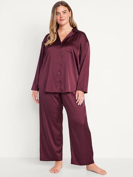 Satin Pajama Pant Set Product Image