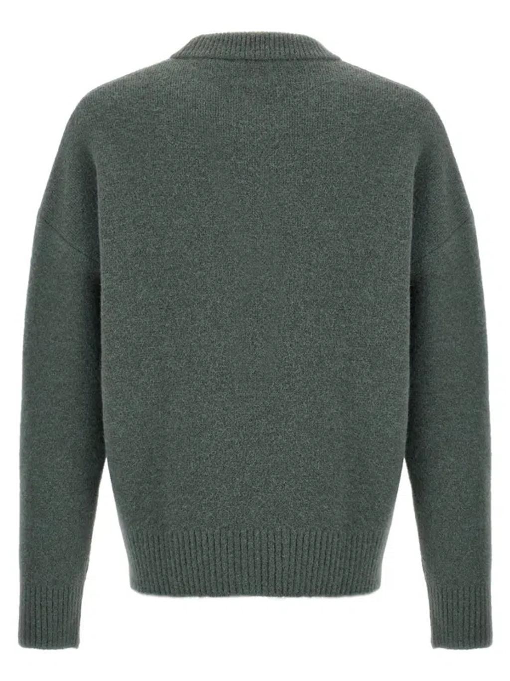 AMI ALEXANDRE MATTIUSSI Ami De Coeur Sweater, Cardigans Gray Product Image