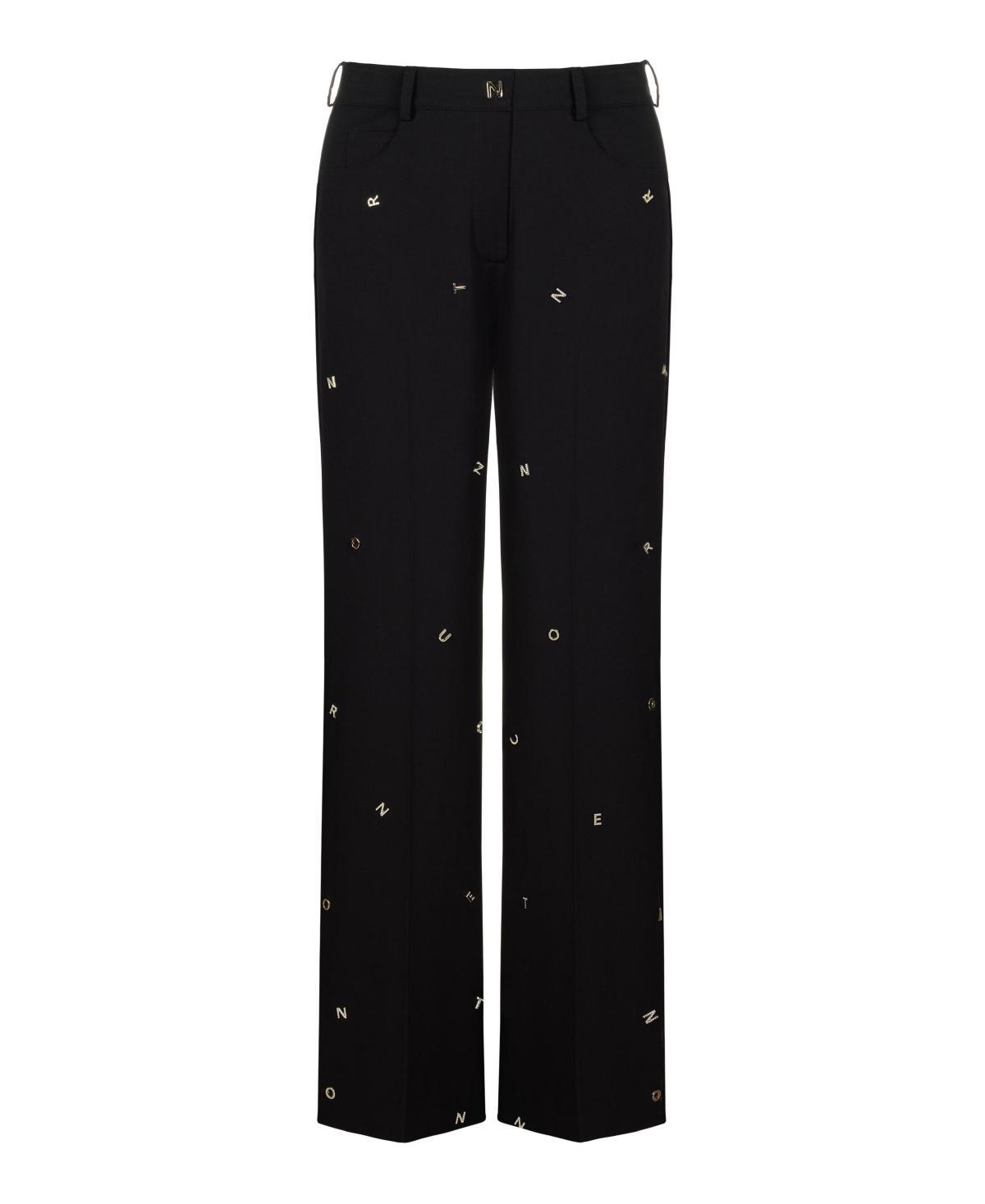 Womens Metallic Letter Detailed Pants Product Image