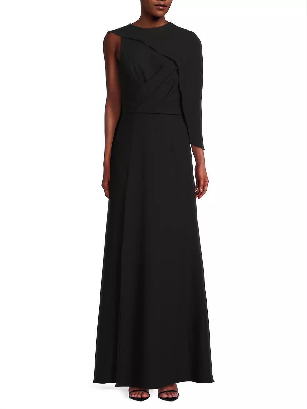 Womens Kissam Crepe Faux-Wrap Gown Product Image