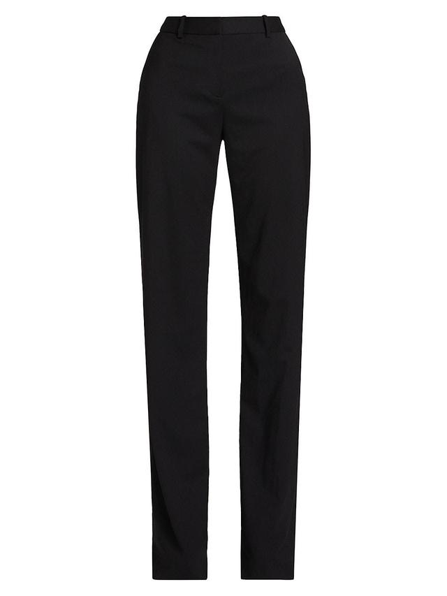 Womens Relaxed Wool-Blend Trousers Product Image