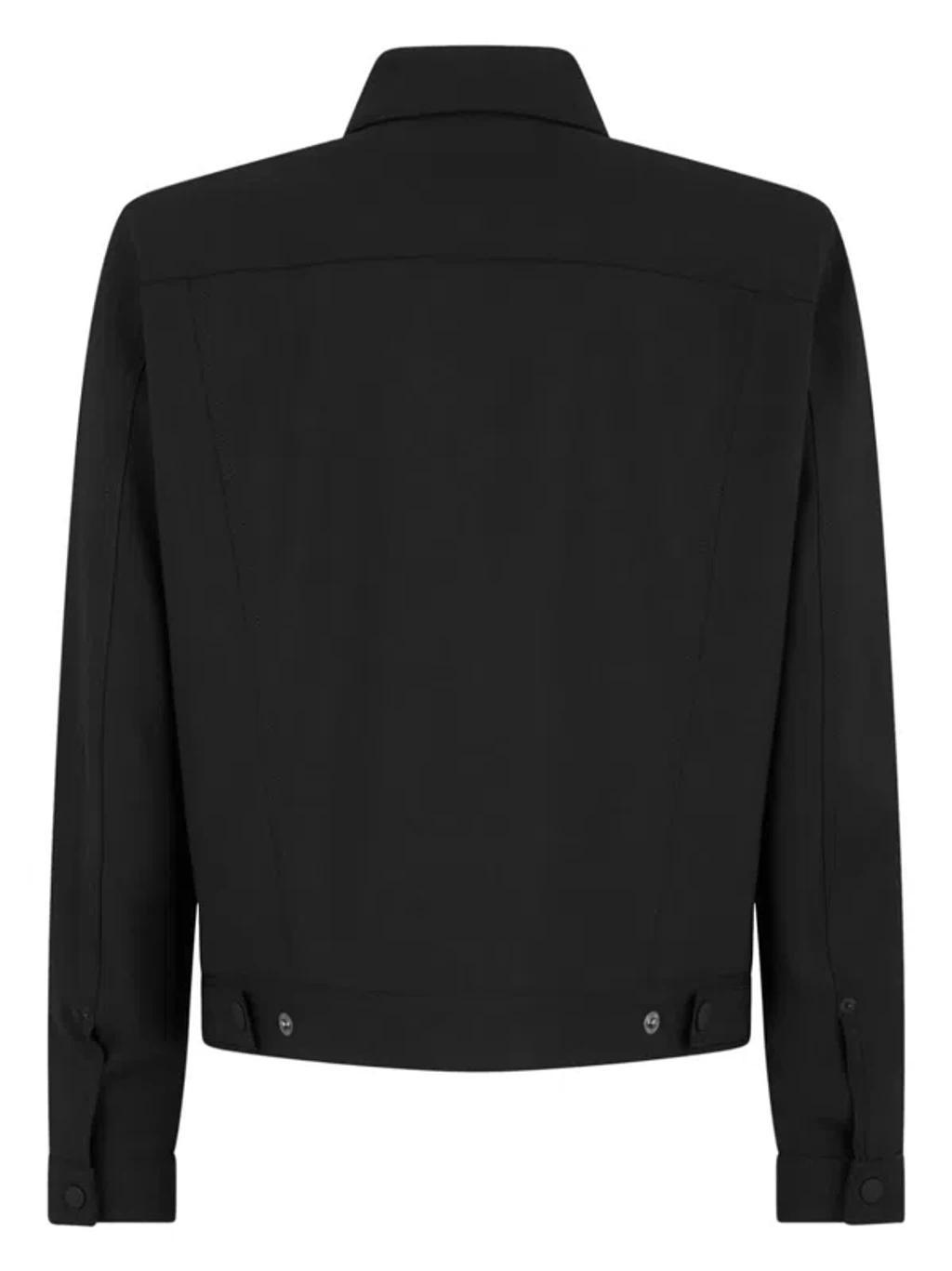 DSQUARED2 Virgin Wool Blend Shirt Jacket For Men In Black Product Image