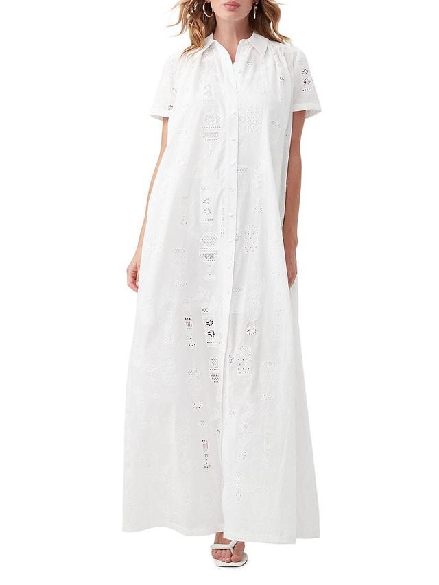 Womens Kon Tiki Embroidered Eyelet Maxi-Dress Product Image