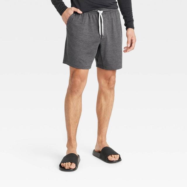 Mens Soft Stretch Shorts 7 - All In Motion Heathered Black M Product Image