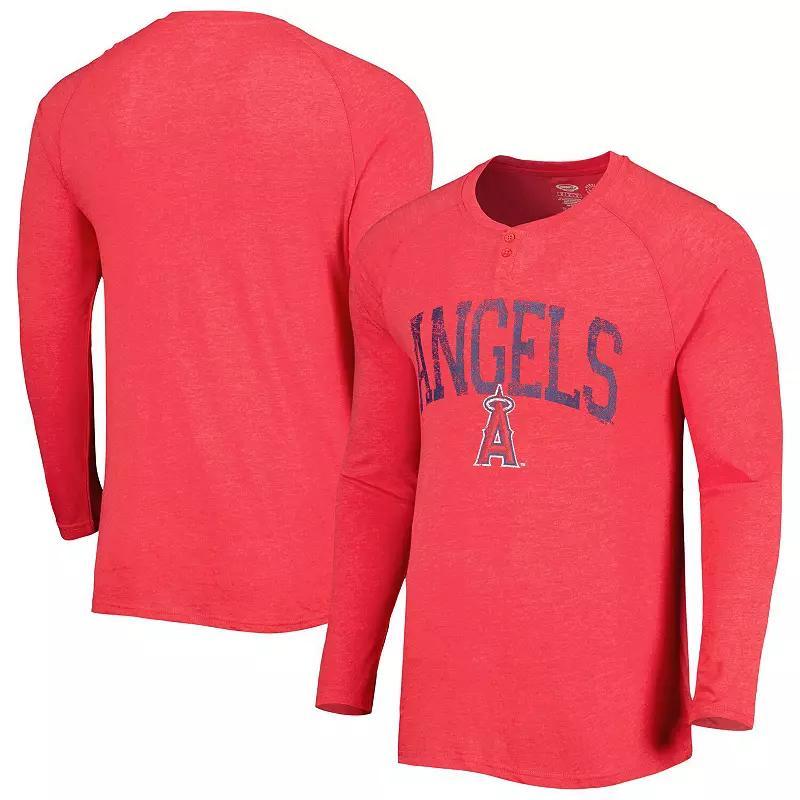 Mens Concepts Sport Los Angeles Angels Inertia Raglan Long Sleeve Henley T-Shirt Product Image