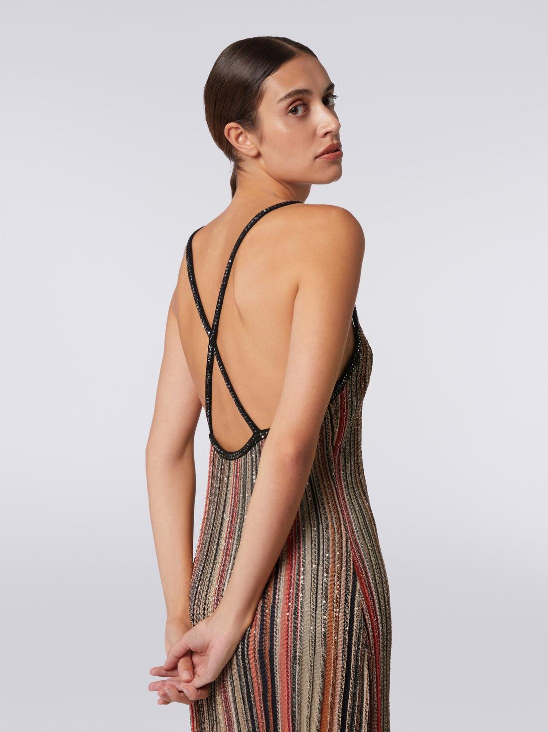 Minidress in vertical striped knit with sequins Multicoloured | Missoni Product Image