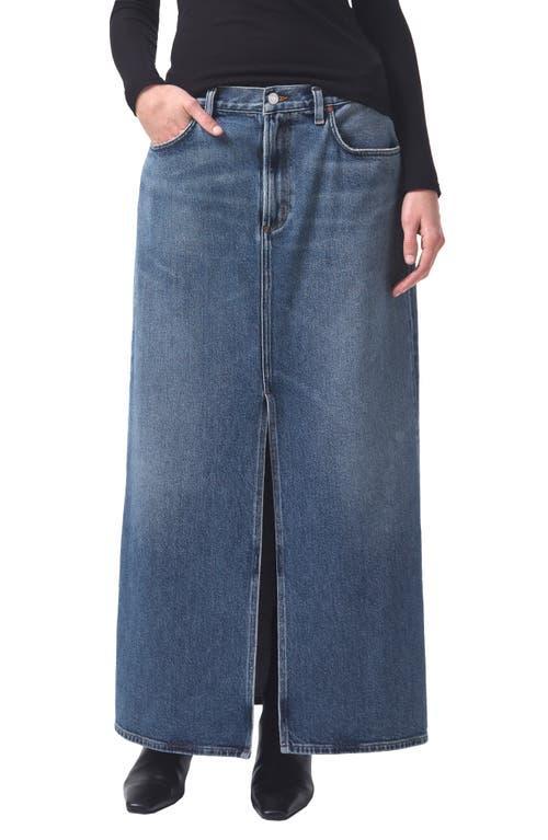 Leif Low-Slung Denim Maxi Skirt Product Image