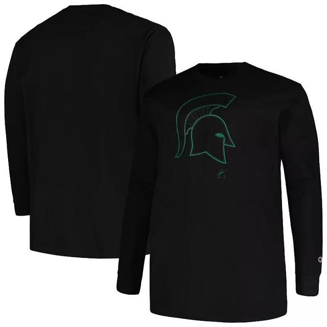 Mens Profile Michigan State Spartans Big & Tall Pop Long Sleeve T-Shirt Product Image