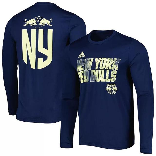 Mens adidas New York Red Bulls Jersey Hook AEROREADY Long Sleeve T-Shirt Blue Product Image