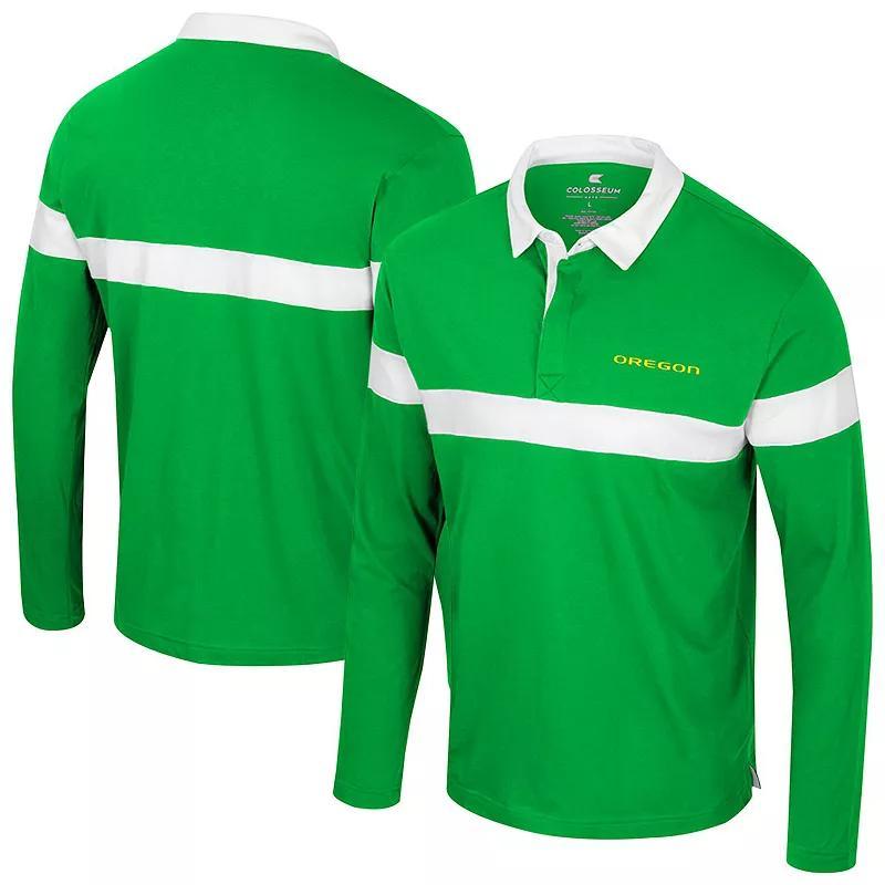 Mens Colosseum Oregon Ducks Too Cool For School Long Sleeve Polo Product Image