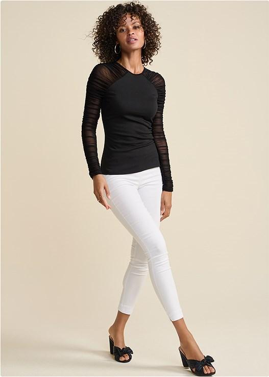 Mid-Rise Slimming Stretch Jeggings Product Image