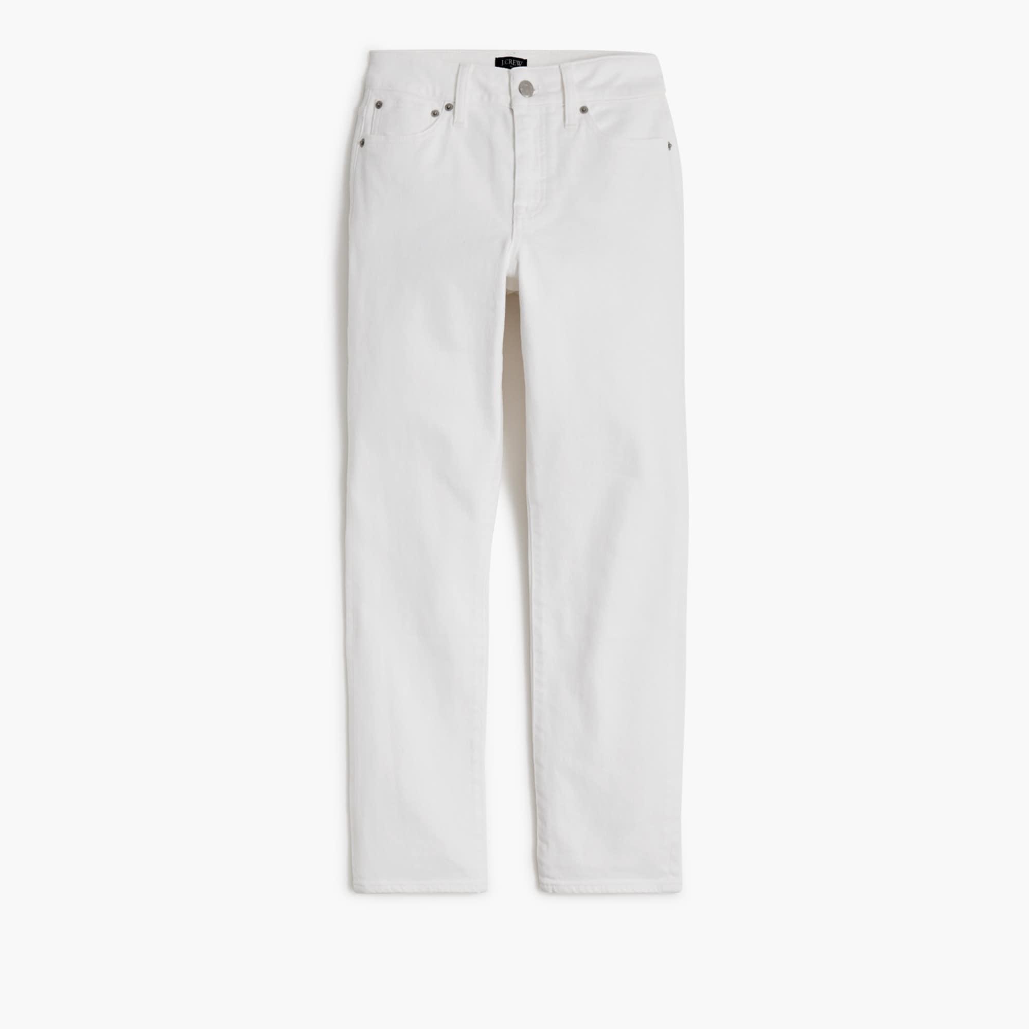 Curvy essential straight white jean in all-day stretch Product Image