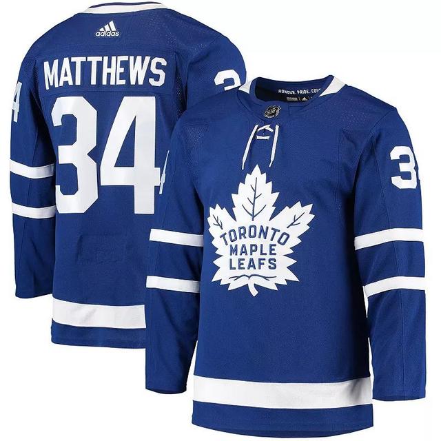 Mens adidas Auston Matthews Blue Toronto Maple Leafs Home Primegreen Authentic Player Jersey Product Image