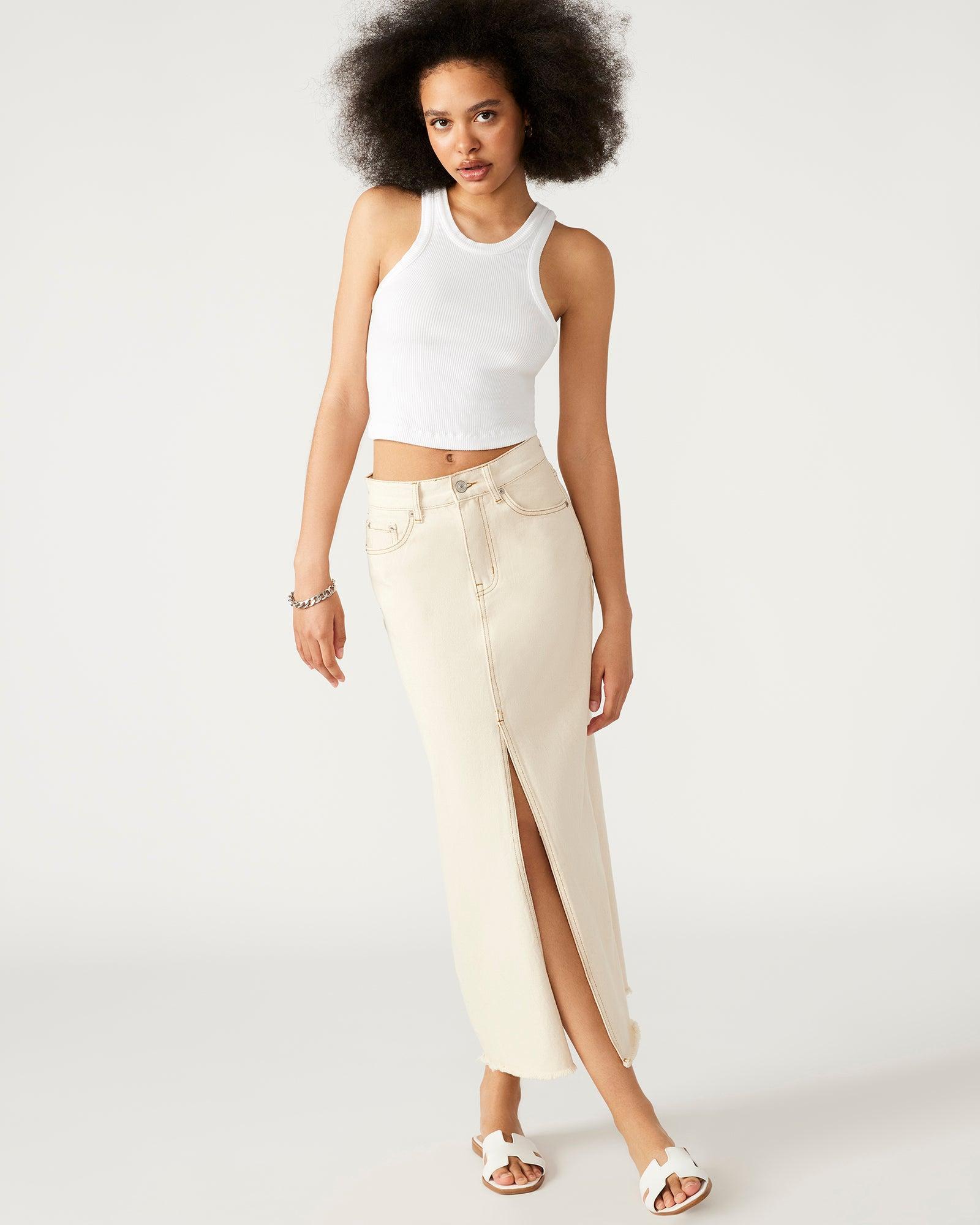 AVANI DENIM SKIRT IVORY Female Product Image