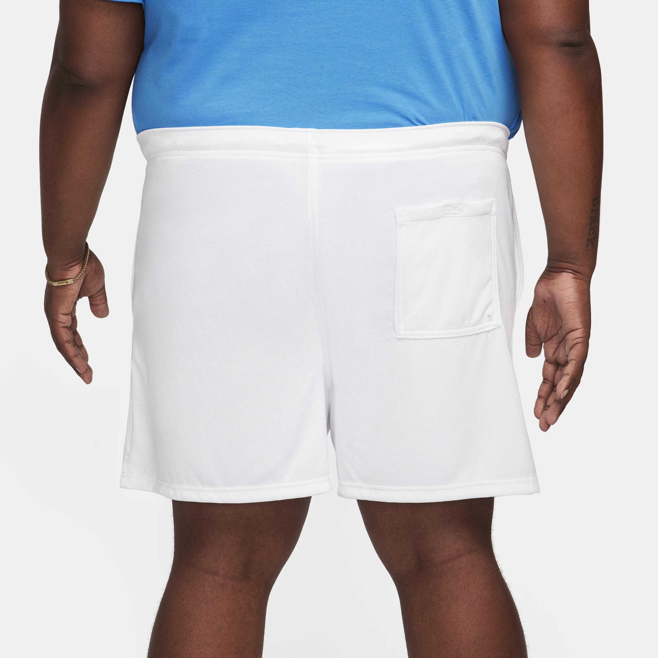 Nike Mens Nike Club Flow Mesh Shorts - Mens White/Black Product Image