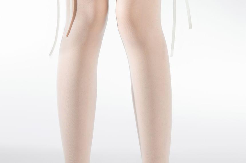 Ribbon Ruffle Trim Sheer Over-the-Knee Socks Product Image