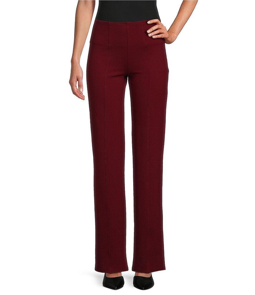 Slim Factor by Investments Ponte Knit No Waist Slim Straight Pants Product Image